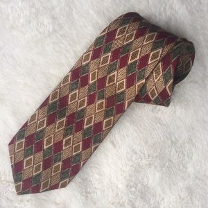 Vintage Brooks Brothers Diamond Geometric Mens Tie